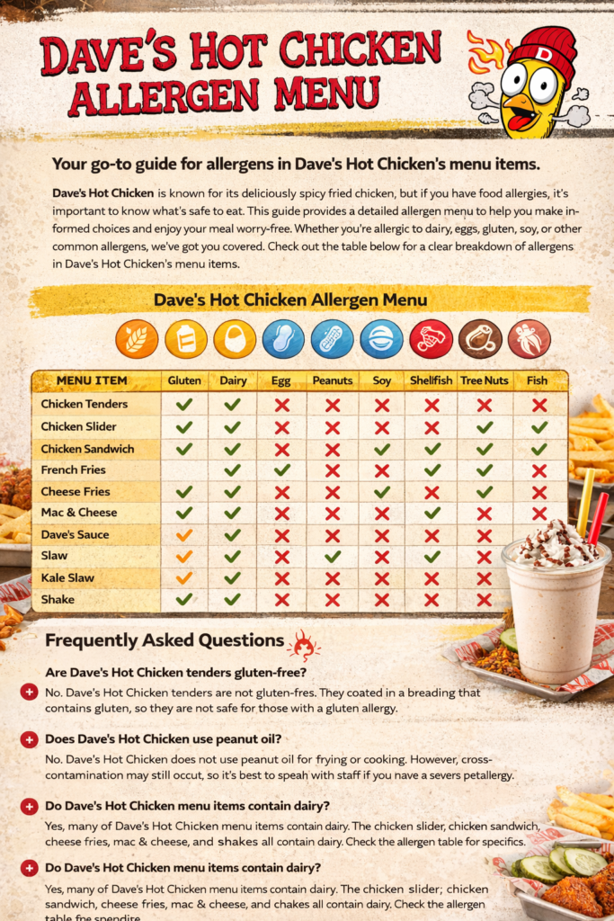Dave's Hot Chicken Allergen Menu: Safe and Delicious Options for Everyone